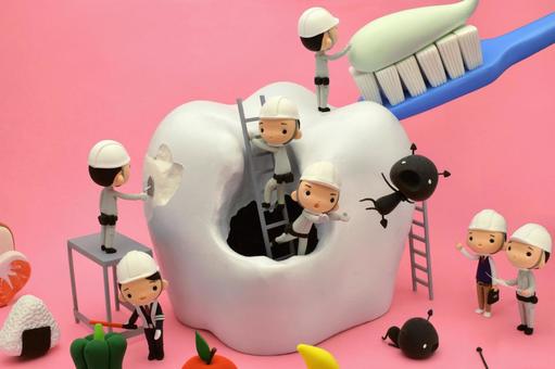 虫歯のイラスト